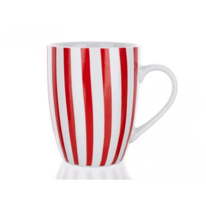 Neue Ware BANQUET Tasse roten Streifen 60XQ8346