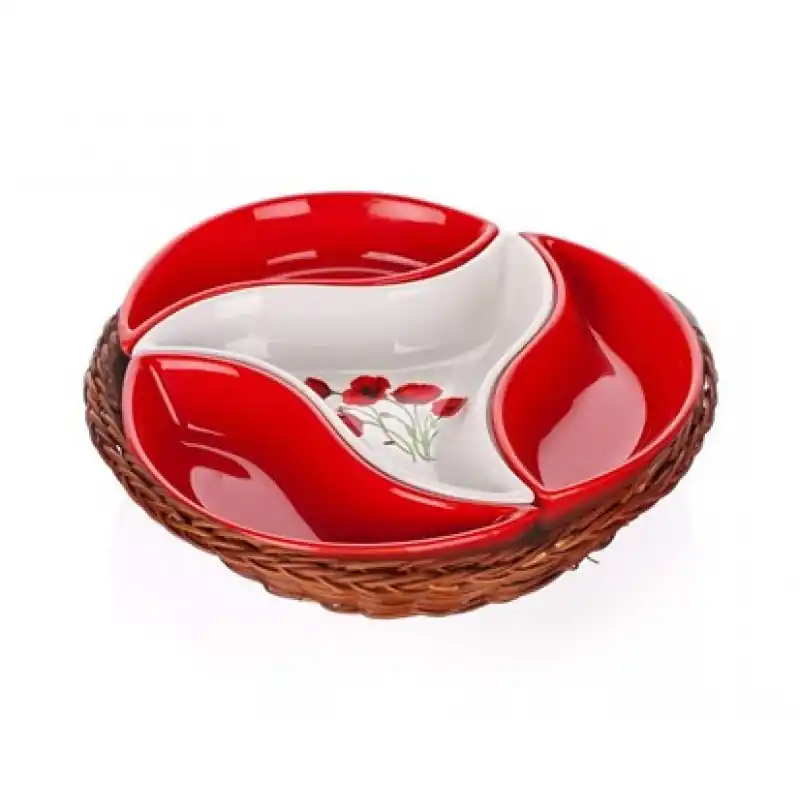 Sonderaktion BANQUET 4 Schüssel in den Korb 23cm Red Poppy 601556RP