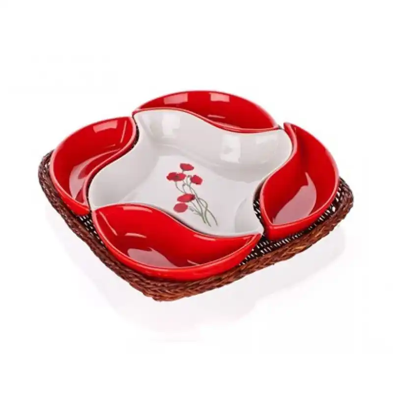 Neu Im Sortiment BANQUET 5 Schüssel in den Korb 28 cm Red Poppy 601512RP