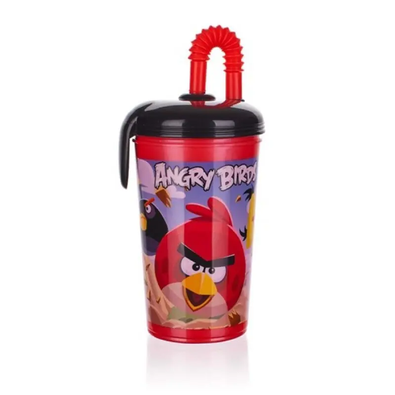 BANQUET Trinkbecher mit Deckel 430 ml Angry Birds 1213AB37130 Ausverkauf