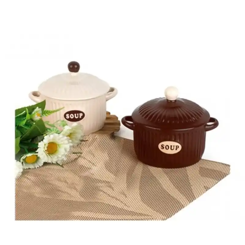Solange Der Vorrat Reicht BANQUET 2-teiliges Schalenset mit Deckel Creamy 490 ml 60HH1260632S2