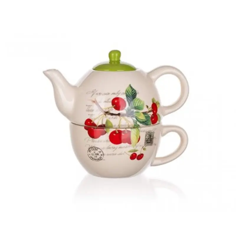 Neue Ware BANQUET Teekane mit einer Tasse Cherry 60ZF1124CH