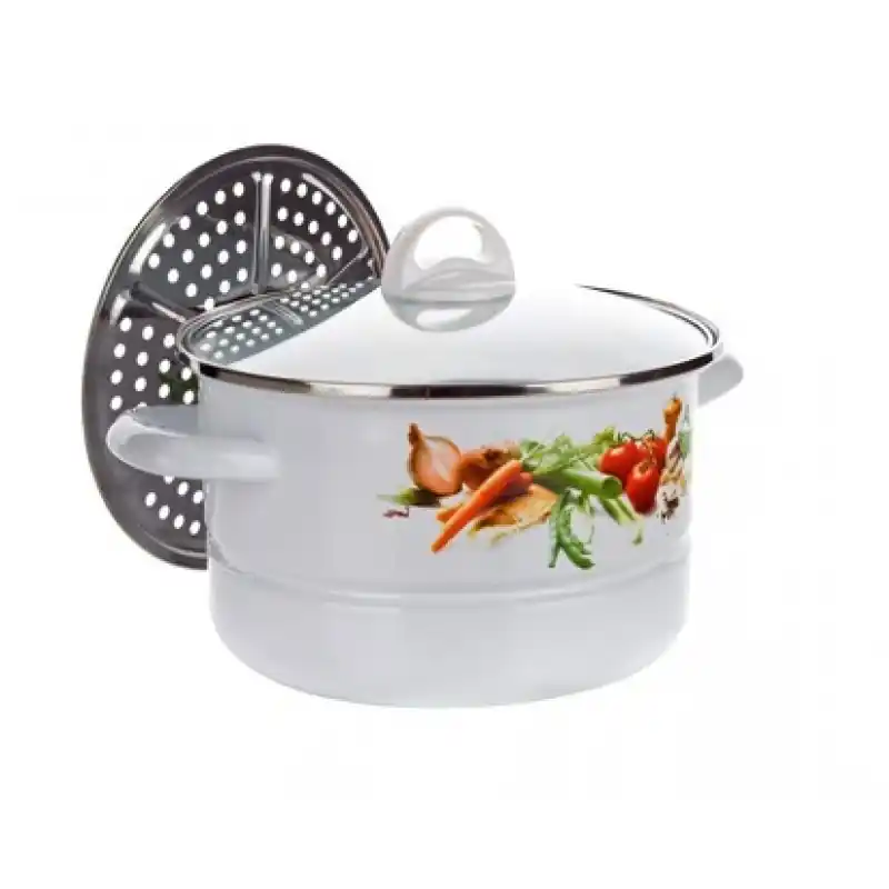 BANQUET emaillierte Topf 24 cm Edelstahlsieb, Gemüse 13SM1CLL24 Direkt Vom Hersteller