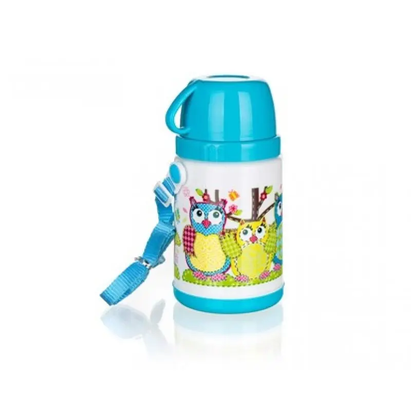Letzte Chance BANQUET Thermoflasche mit Becher EULE Blau 320 ml 12638000B