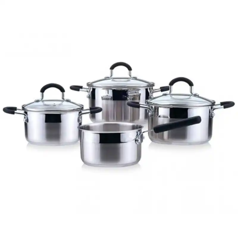 BANQUET 7-teiliges Set Edelstahl-Kochgeschirr Bravura, schwarz 48RW120907BC Kracherpreis