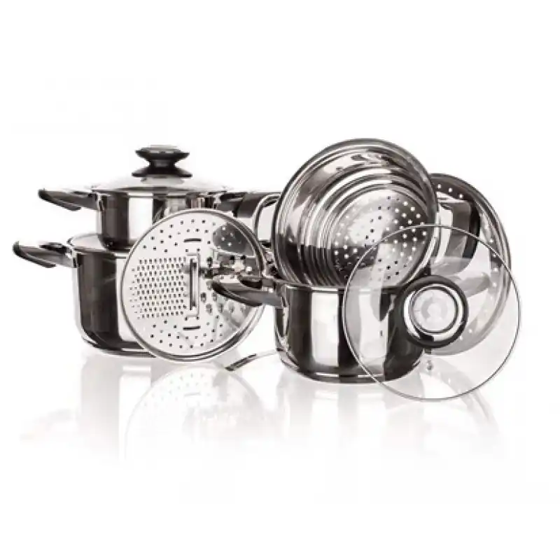 BANQUET 12-teiliges Set aus Edelstahl Kochgeschirr Massimo 48HF10012 Nur Für Kurze Zeit