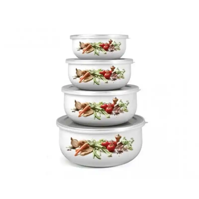 BANQUET 8-teiliges Set von emaillierten Schalen Belly 1320068D Kracherpreis