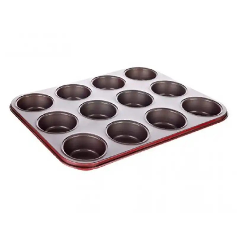 Ausverkauf BANQUET Backblech für Muffins 12 RED Culinaria 19BKM12-B
