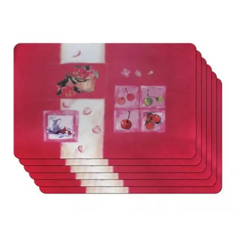 Schnäppchen BANQUET 6-teiliges Set Tischunterlagen aus Kunststoff FRUIT 12FT432863