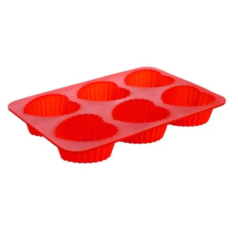 Silikonform Herz 24,5x17,5x3 cm Culinaria red Neue Kollektion