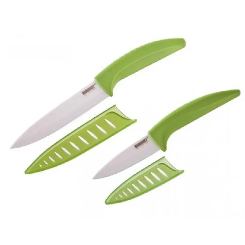 BANQUET 2-teiliges Set von Keramikmesser Gourmet Ceramia Verde 25G LC01 Wochenendangebot