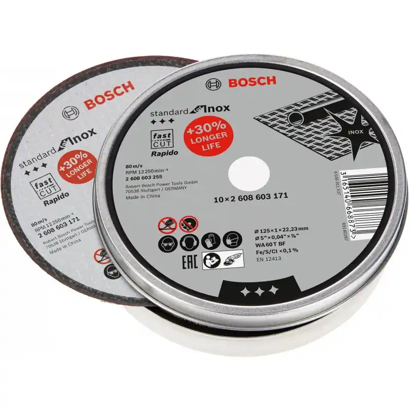 BOSCH Trennscheibe 125x1 mm Standard for Inox - Rapido WA 60 T BF,2608603255 Neu Im Sortiment