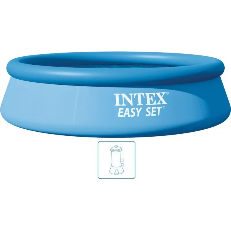 INTEX Easy Set Pool Schwimmbecken 305 x 76 cm mit 12-V-Filteranlage 28122GN Top-Seller