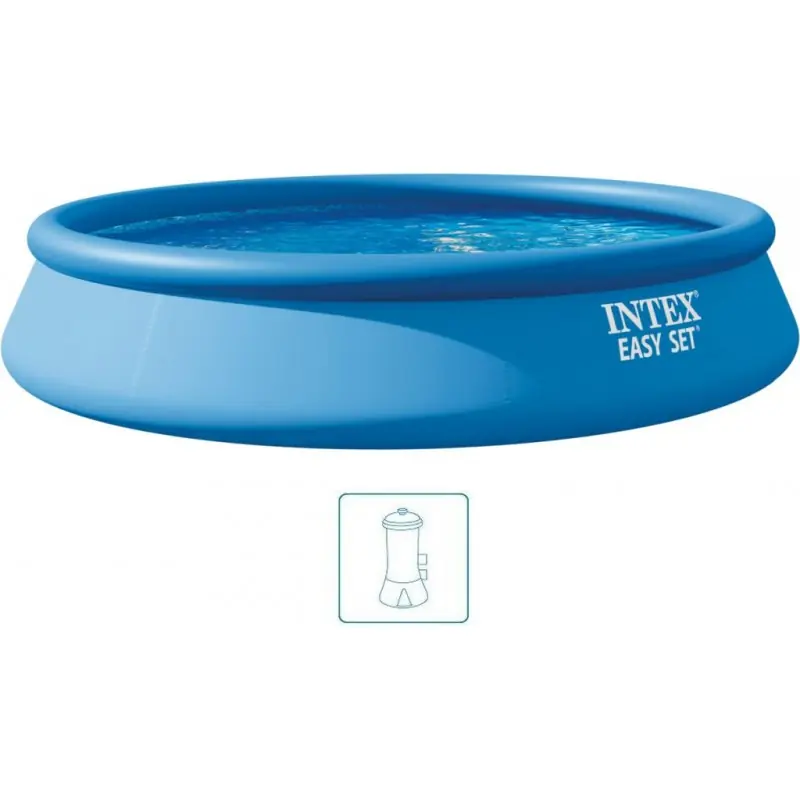 INTEX Easy Set Pool Schwimmbecken 457 x 84 cm mit 12-V-Filteranlage 28158GN Sonderangebot