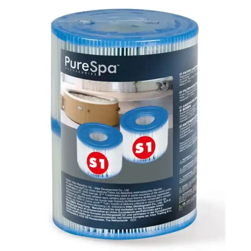 Neu INTEX Filterkartusche S1 für PureSpa Whirlpools 2Stk 29001
