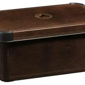 Saisonangebot CURVER LEATHER S Dekorative Aufbewahrungsbox 29,5 x 19,5 x 13,5 cm braun 04710-D12