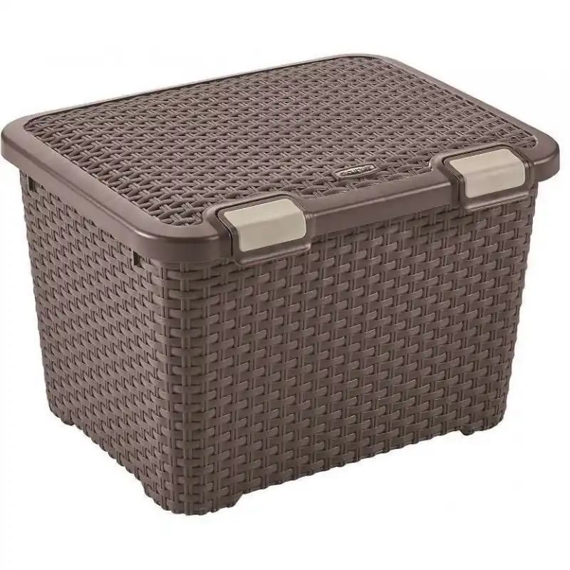 CURVER STYLE 43L Aufbewahrungsbox mit Deckel 49,5 x 39,7 x 33 cm dunkelbraun 00711-210 Finale Aktion