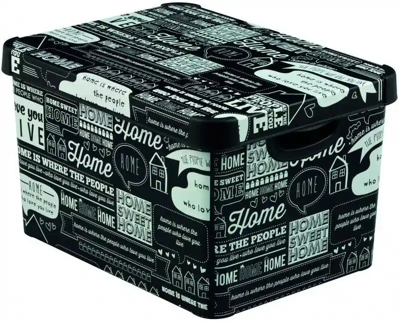 CURVER HOME L Aufbewahrungsbox 39,5 x 29,5 x 25 cm schwarz 04711-H12 Beliebt