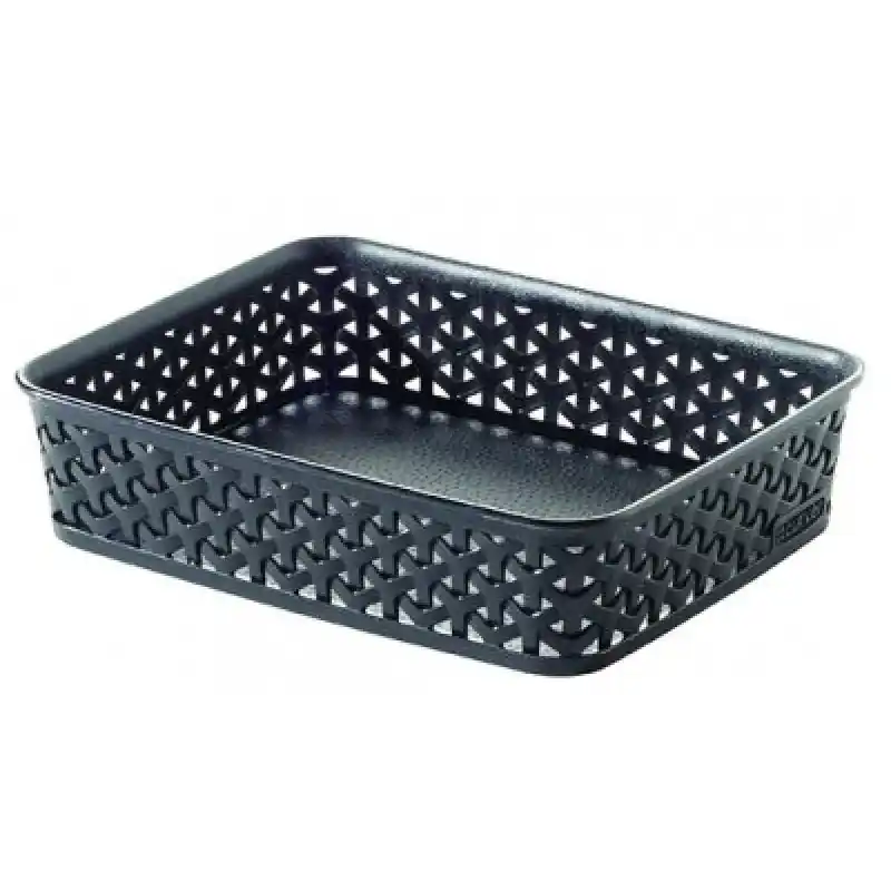 Online Kaufen CURVER MY STYLE Körbchen in Rattan-Optik,25,6 x 6 x 20 cm, 2,5 l, schwarz 00096-101