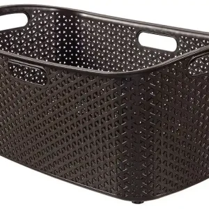 Preisreduziert CURVER MY STYLE 47L Wäschekorb 60 x 39 x 28 cm, dunkelbraun 00745-210