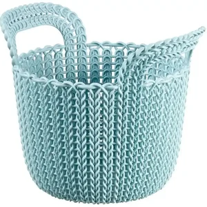 CURVER KNIT XS 3L Korb rund 23x19x19 cm graublau 03671-X60 Abverkauf