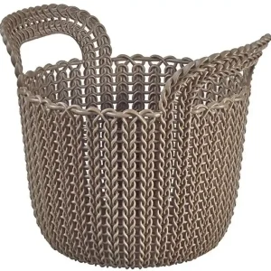 Direktkauf CURVER KNIT XS 3L Aufbewahrungskorb rund 23 x 19 x 19 cm braun 03671-X59