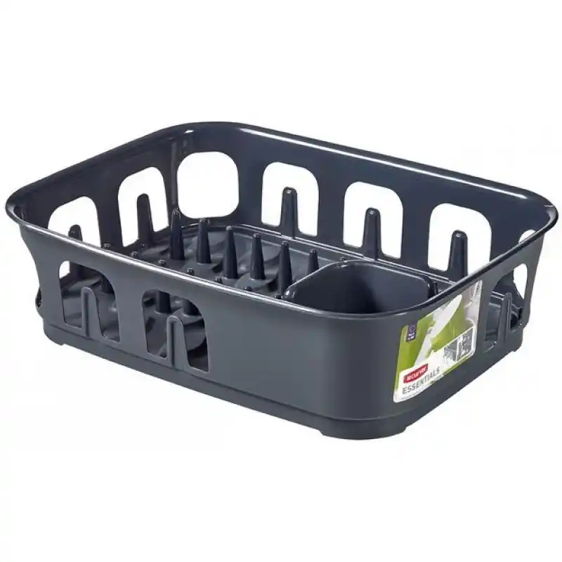 Solange Der Vorrat Reicht CURVER ESSENTIALS Geschirrabtropfständer 10,9 x 29 x 39,1 cm anthrazit 00743-308