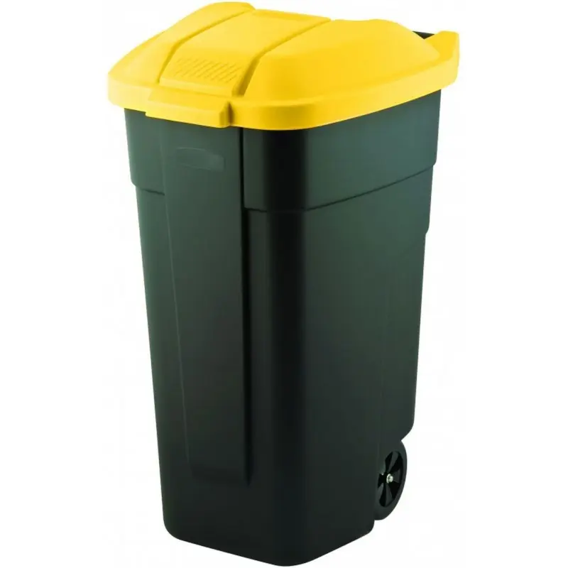 Aktuell KETER 110L Mülltonne, 88 x 52 x 58 cm, schwarz/gelb 17183336