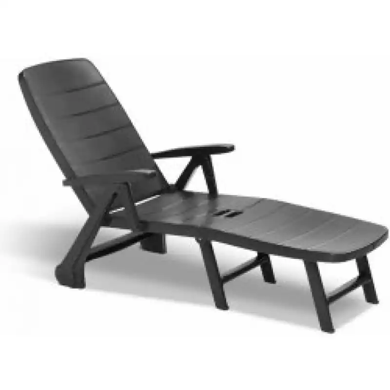 CURVER ROMA Rollliege, 190 x 73 x 37 cm, anthrazit 17180022 Wochenendangebot