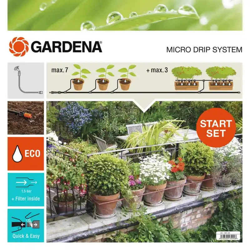 Preiswert Gardena Micro-Drip-System Start Set Pflanztöpfe M 13001-20