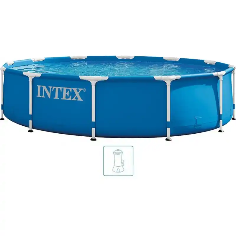 Direktkauf INTEX METAL FRAME Pool 366 x 76 cm mit 220–240-V-Filteranlage 28212NP