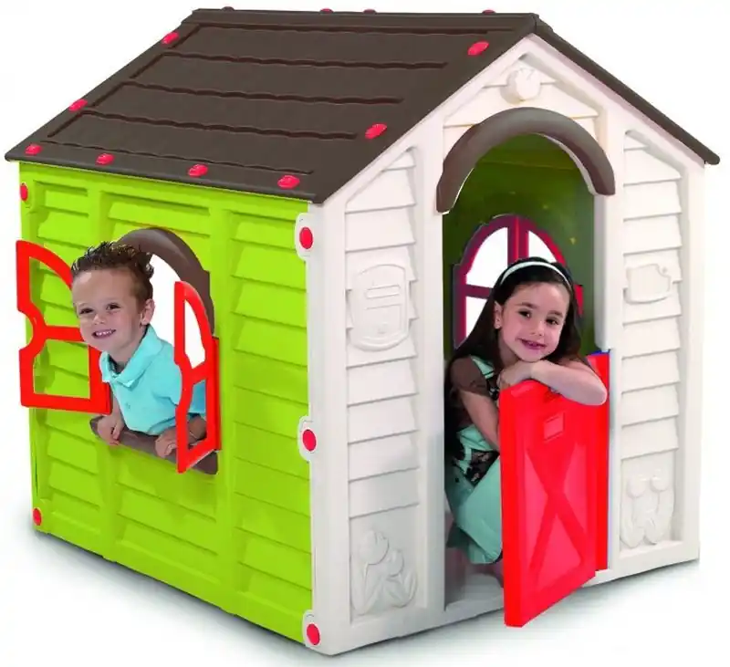 KETER RANCHO Kinderspielhaus, grün/braun 17609669 Neu Im Sortiment