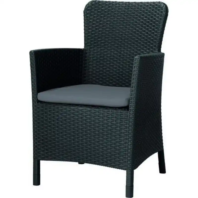 ALLIBERT MIAMI Dining Sessel, 62 x 60 x 89 cm, anthrazit 17200037 Neuheit