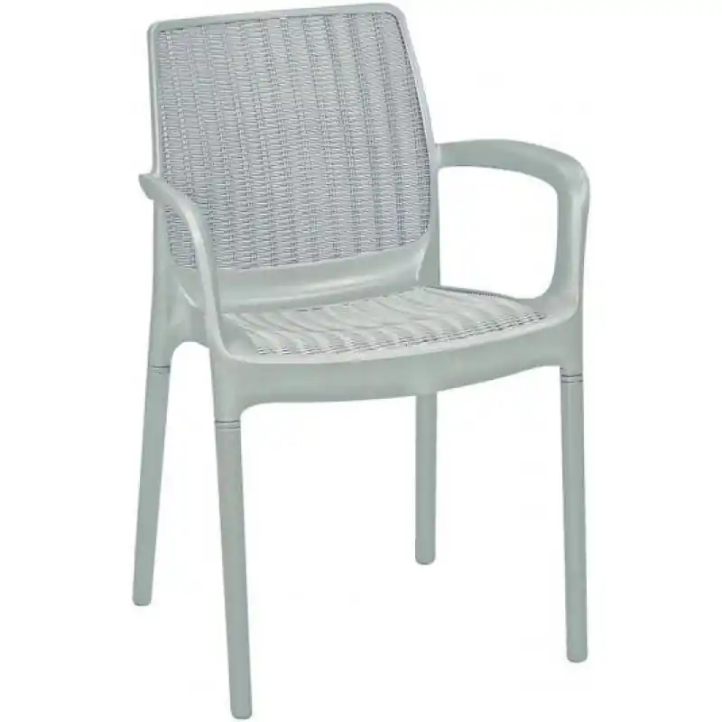KETER BALI MONO Gartenstuhl, Rattanoptik, 55 x 60 x 83 cm, weiß 17190206 Nur Heute