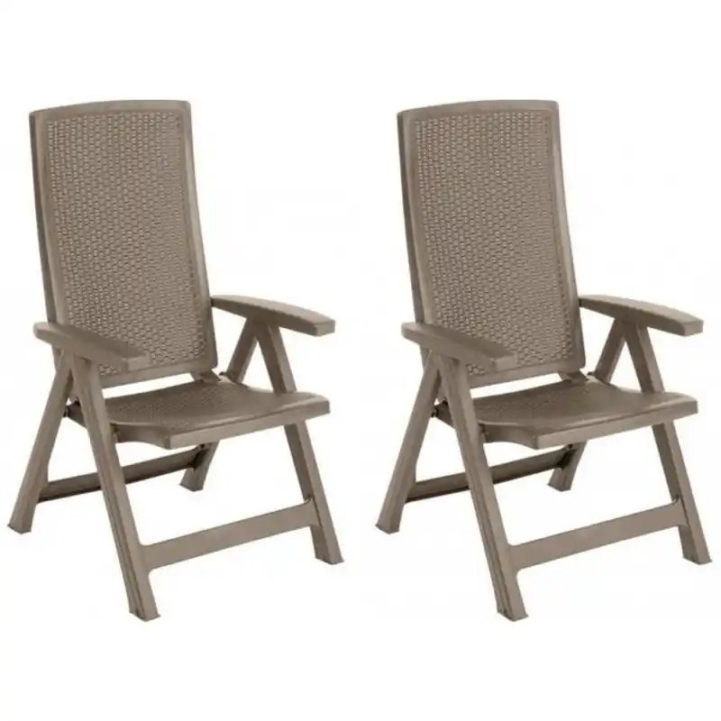 ALLIBERT MONTREAL Klappsessel 2 St., 63 x 67 x 111 cm, cappuccino 17201891 Direktkauf