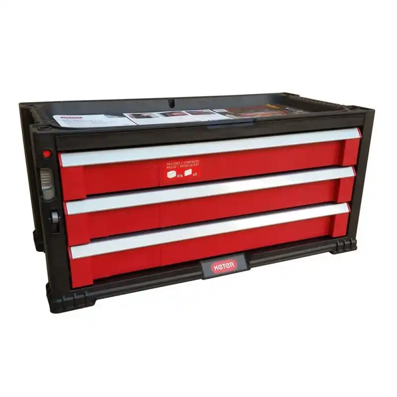 Neue Kollektion KETER Werkzeugkoffer mit 3 Schubladen, 17199302