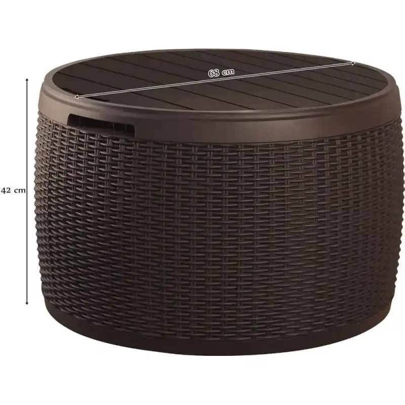 KETER CIRCA RATTAN 140L Aufbewahrungsbox Rattanoptik 68 x 44 cm, braun 17202694 Neu