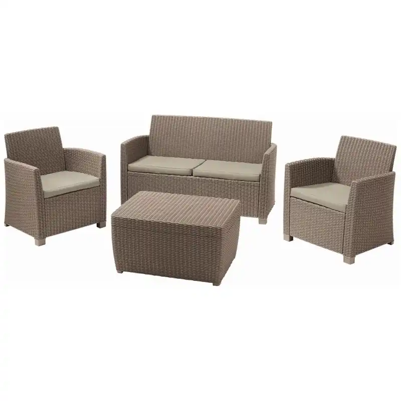 ALLIBERT MIA Lounge Set, cappuccino/sand 17198017 Aktuell