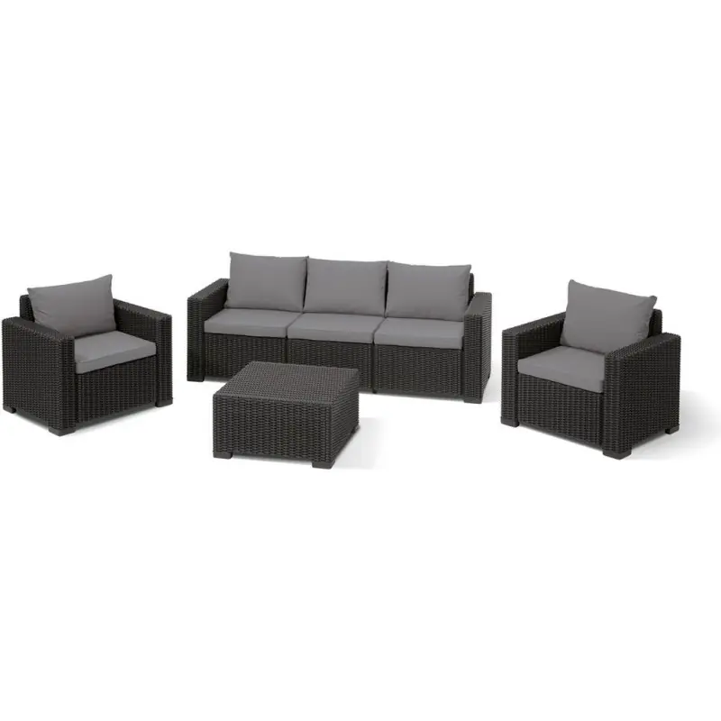 Sale ALLIBERT CALIFORNIA 3 SEATER Lounge-Set, graphit/grau 17198931