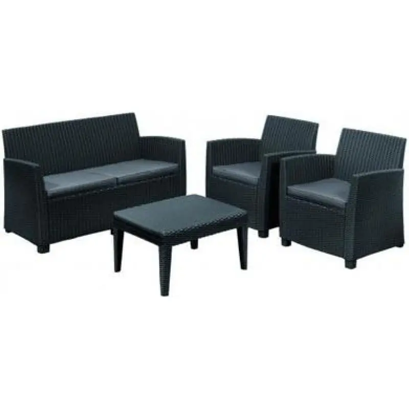 ALLIBERT CORONA Lounge-Sitzgruppe anthrazit/grau 17197872 Super-Preis