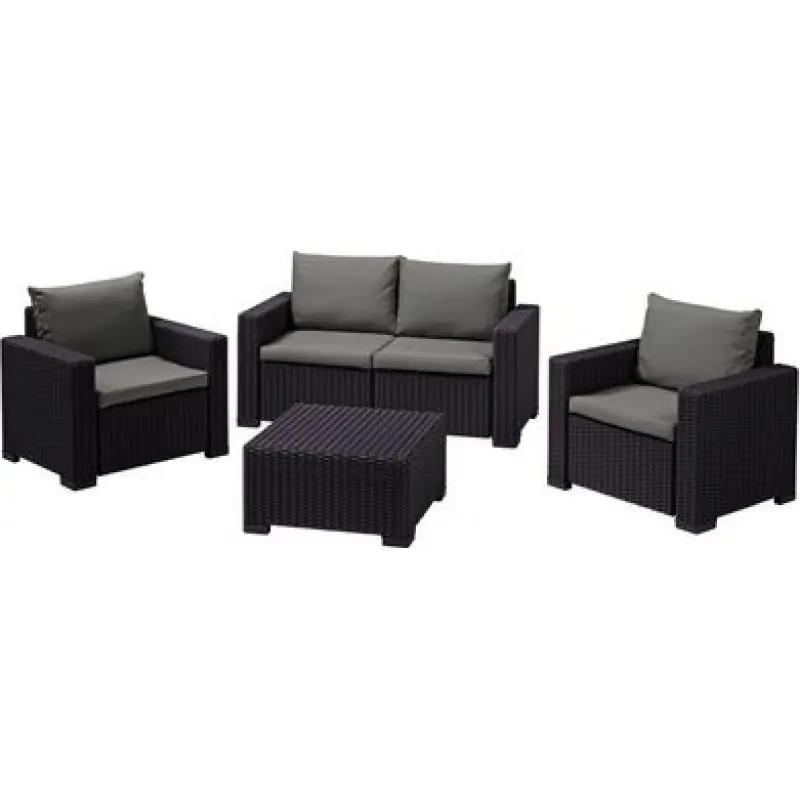 ALLIBERT CALIFORNIA Lounge Set, braun/grau-beige 17192233 Zertifiziert