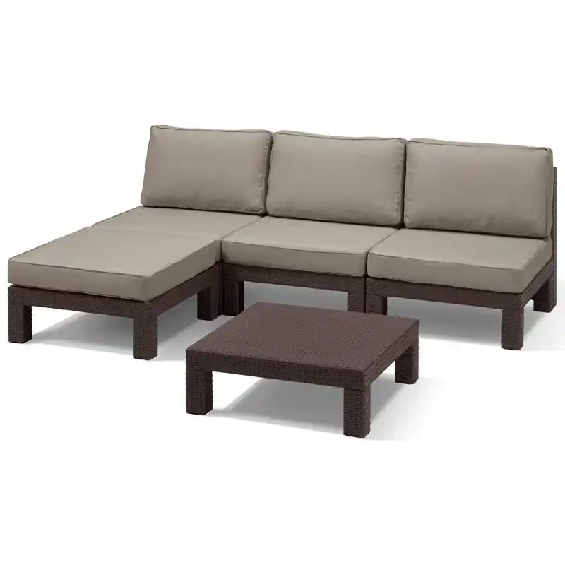 ALLIBERT NEVADA LOW Loungeset, braun/grau 17193926 Solange Der Vorrat Reicht