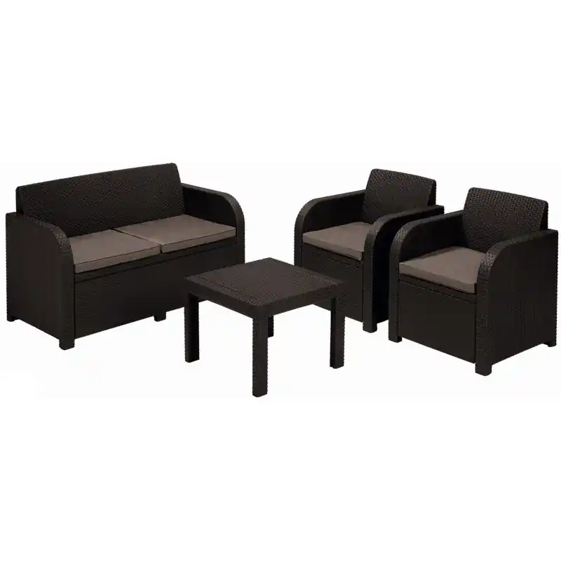 ALLIBERT GEORGIA Lounge-Set, braun/grau-beige 17199879 Wochenendangebot