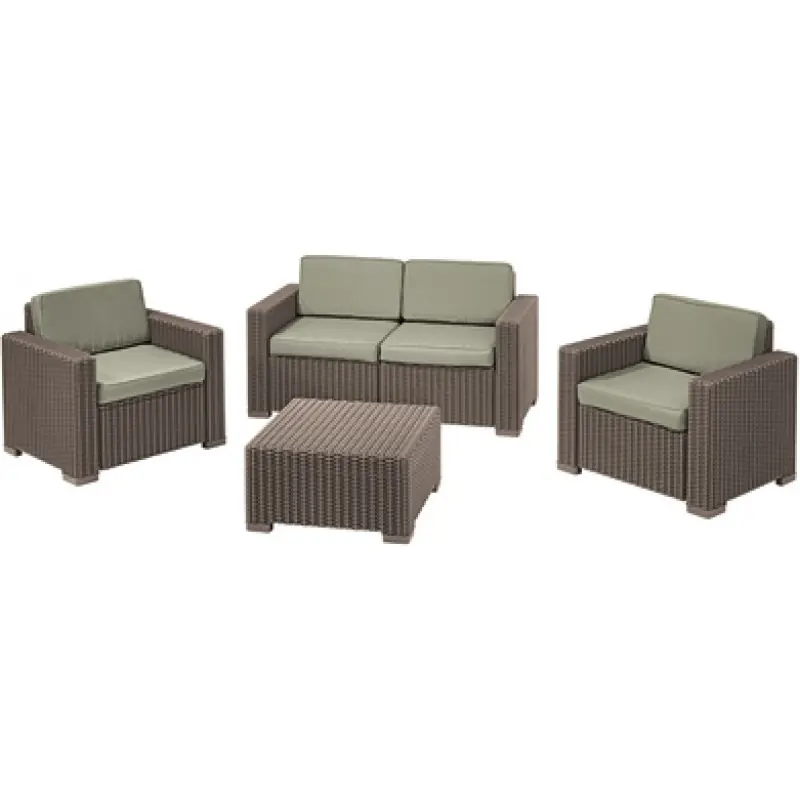 Schnäppchen ALLIBERT CALIFORNIA 2 Lounge Set, cappuccino/sand 17192233