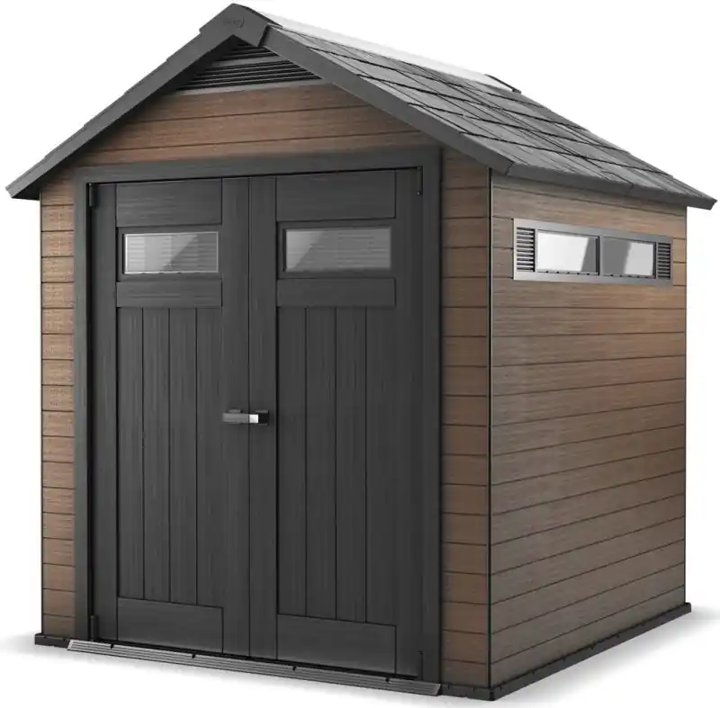Neuheit KETER FUSION 757 Gartenhaus, 229 x 223,5 x 252 cm, mahagon 17199845