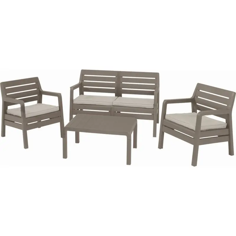 Begrenztes Angebot ALLIBERT DELANO Lounge Set, cappuccino/beige 17201088