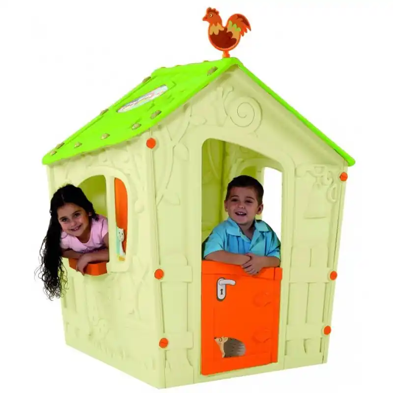 Versand Am Gleichen Tag KETER MAGIC PLAYHOUSE Kinderspielhaus, creme/hellgrün 17185442