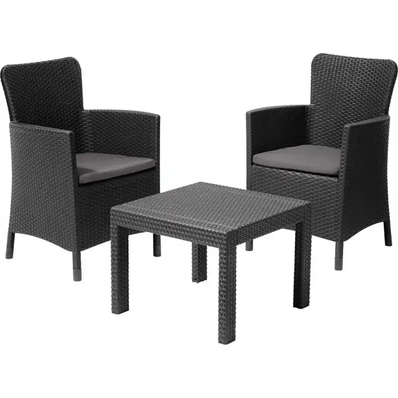 ALLIBERT SALVADOR Balkon-Set, graphit/grau 17200721 Zertifiziert
