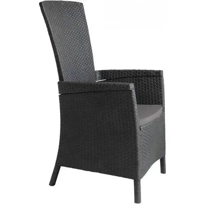 KETER VERMONT Verstellbarer Gartensessel, 64 x 68 x 107 cm, graphit/grau 17201675 Sale