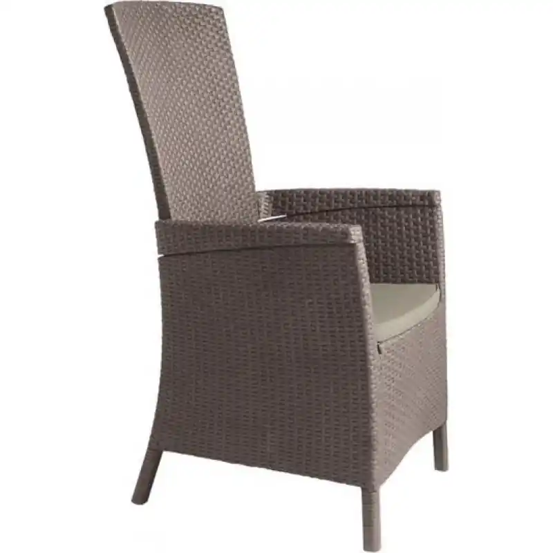 KETER VERMONT Verstellbarer Gartensessel, 64 x 68 x 107 cm, cappuccino/beige 17201675 Preisknaller
